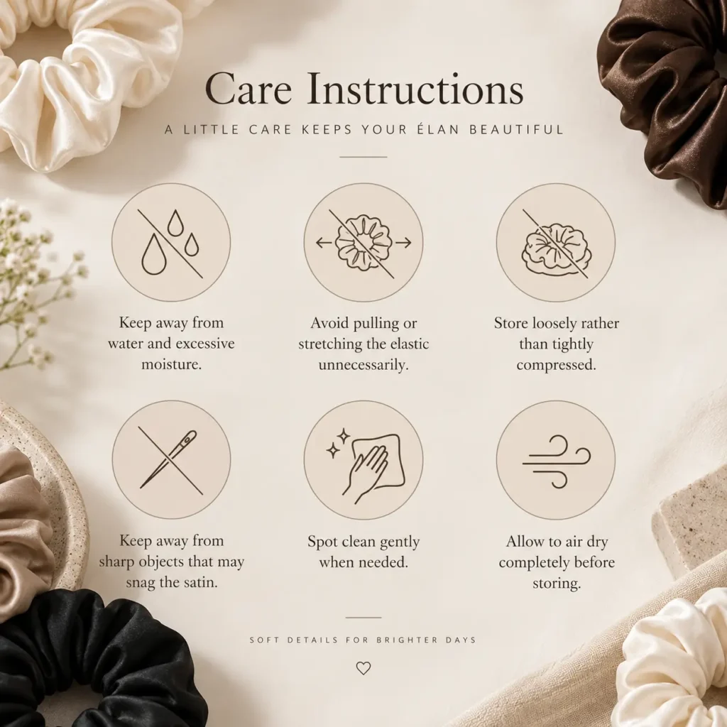 Care Instructions for Scrunchies LeeLoo Living