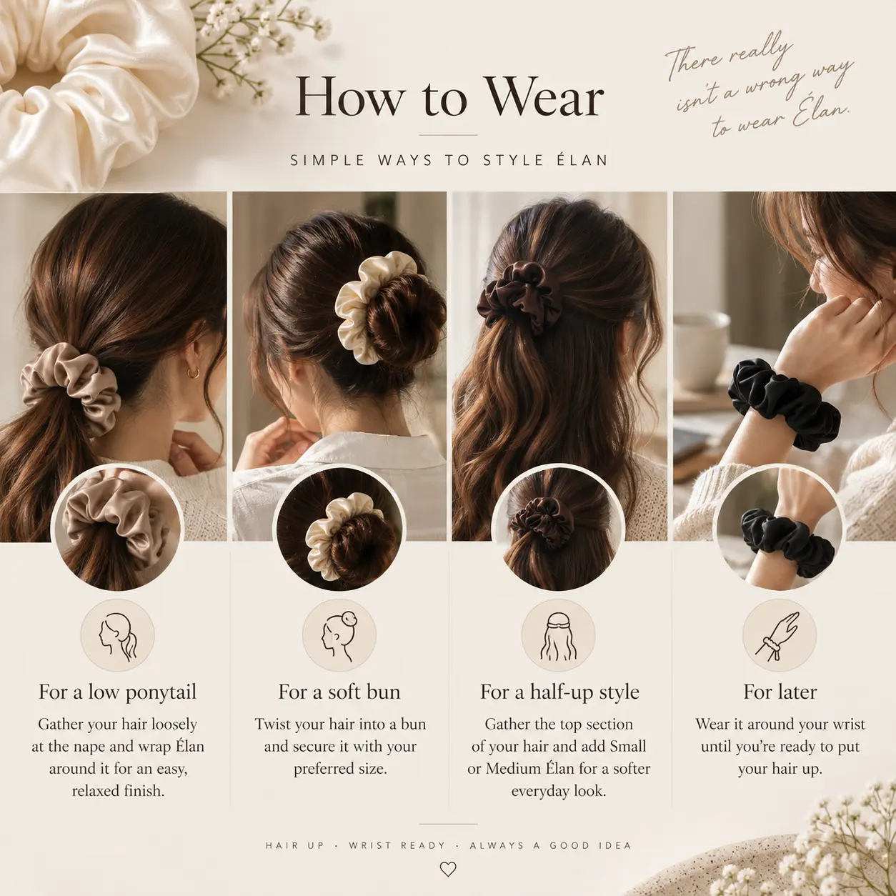Élan Satin Scrunchie - Image 3