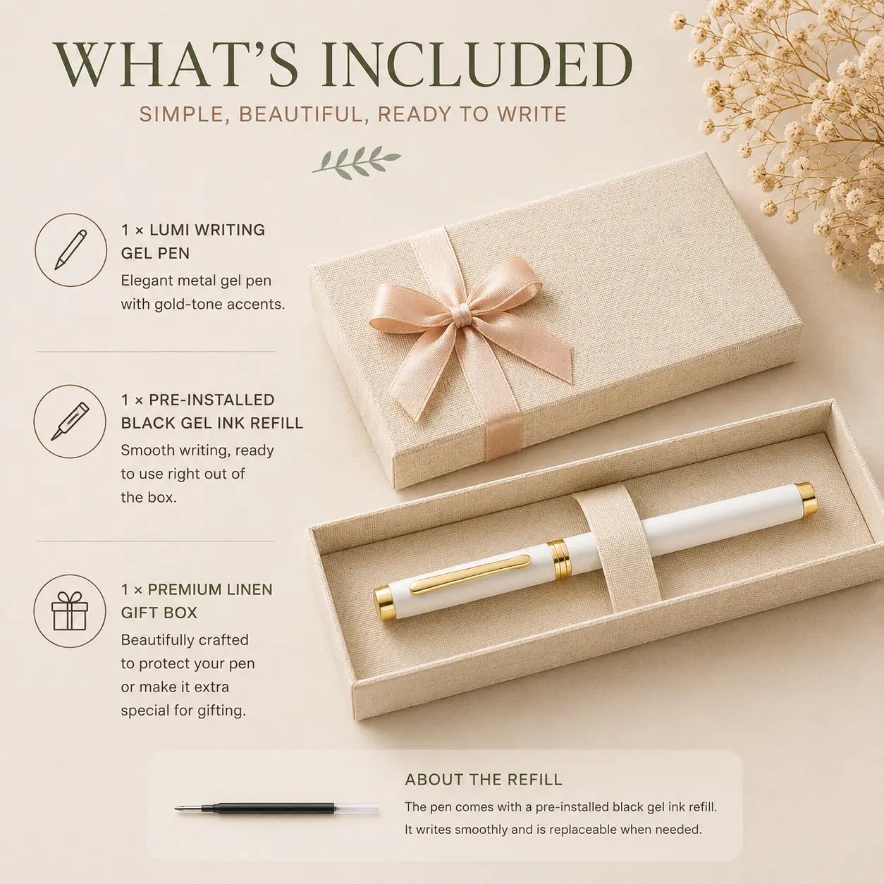 Whats Included in Lumi Writing Gel Pen LeeLoo Living