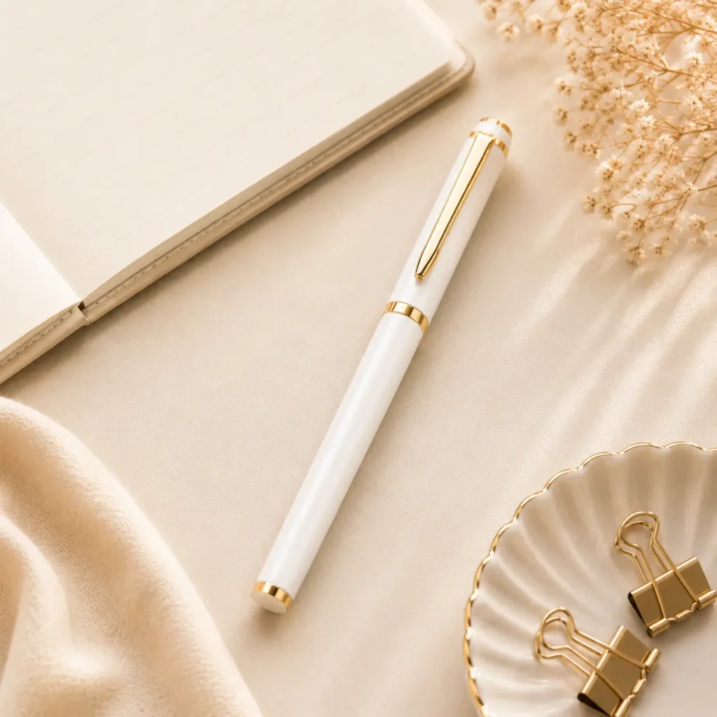 White Lumi Gel Pen LeeLoo Living