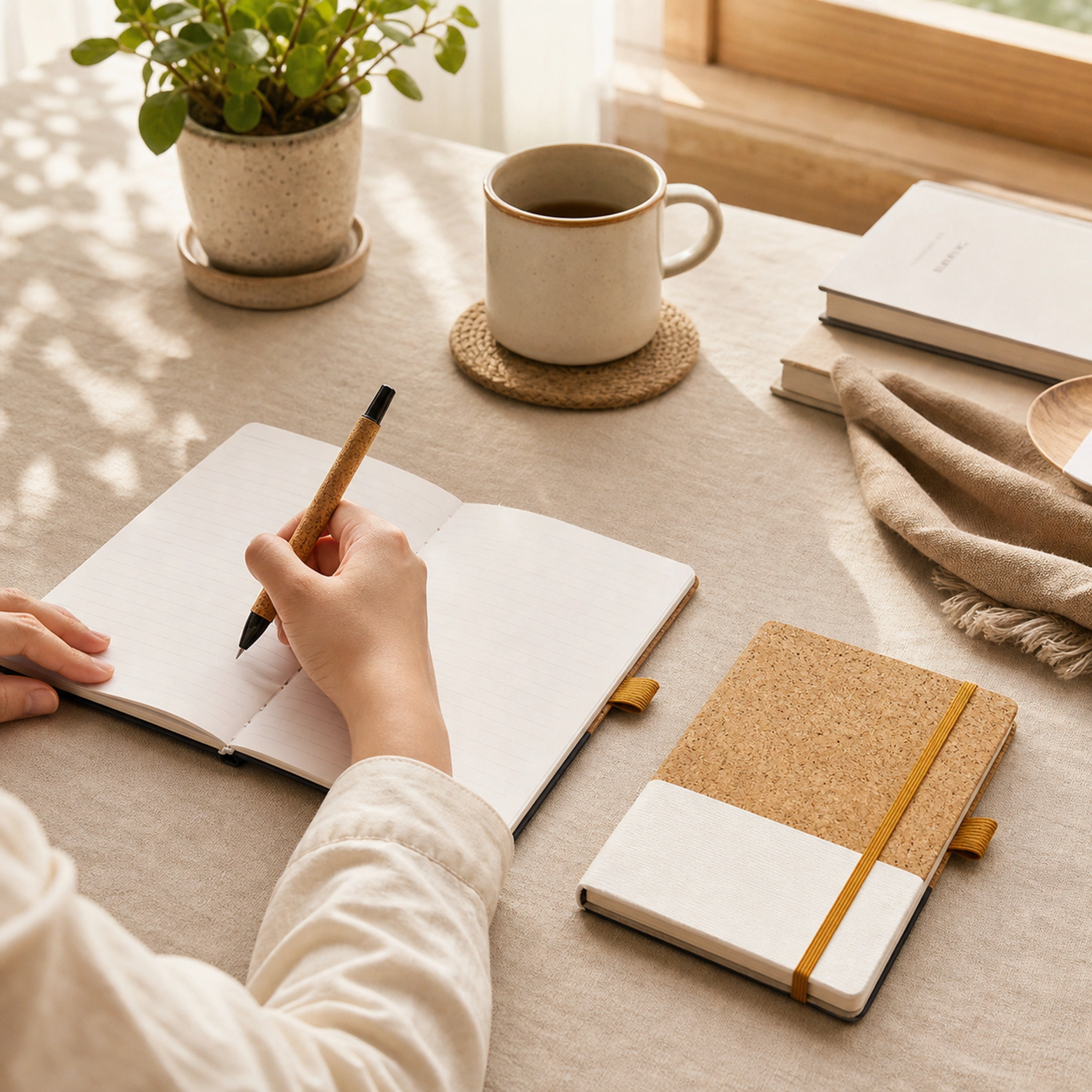 arden cork style notebook meaningful routines