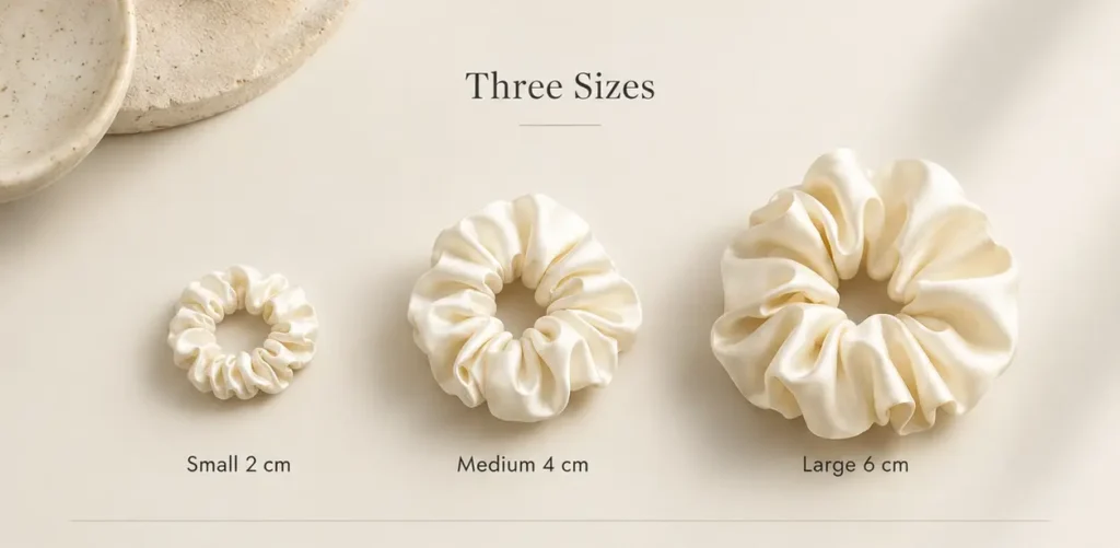 elan satin scrunchie 3 sizes