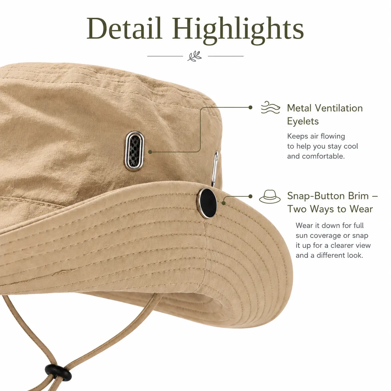 Soren Quick-Dry Wide Brim Hat - Image 3