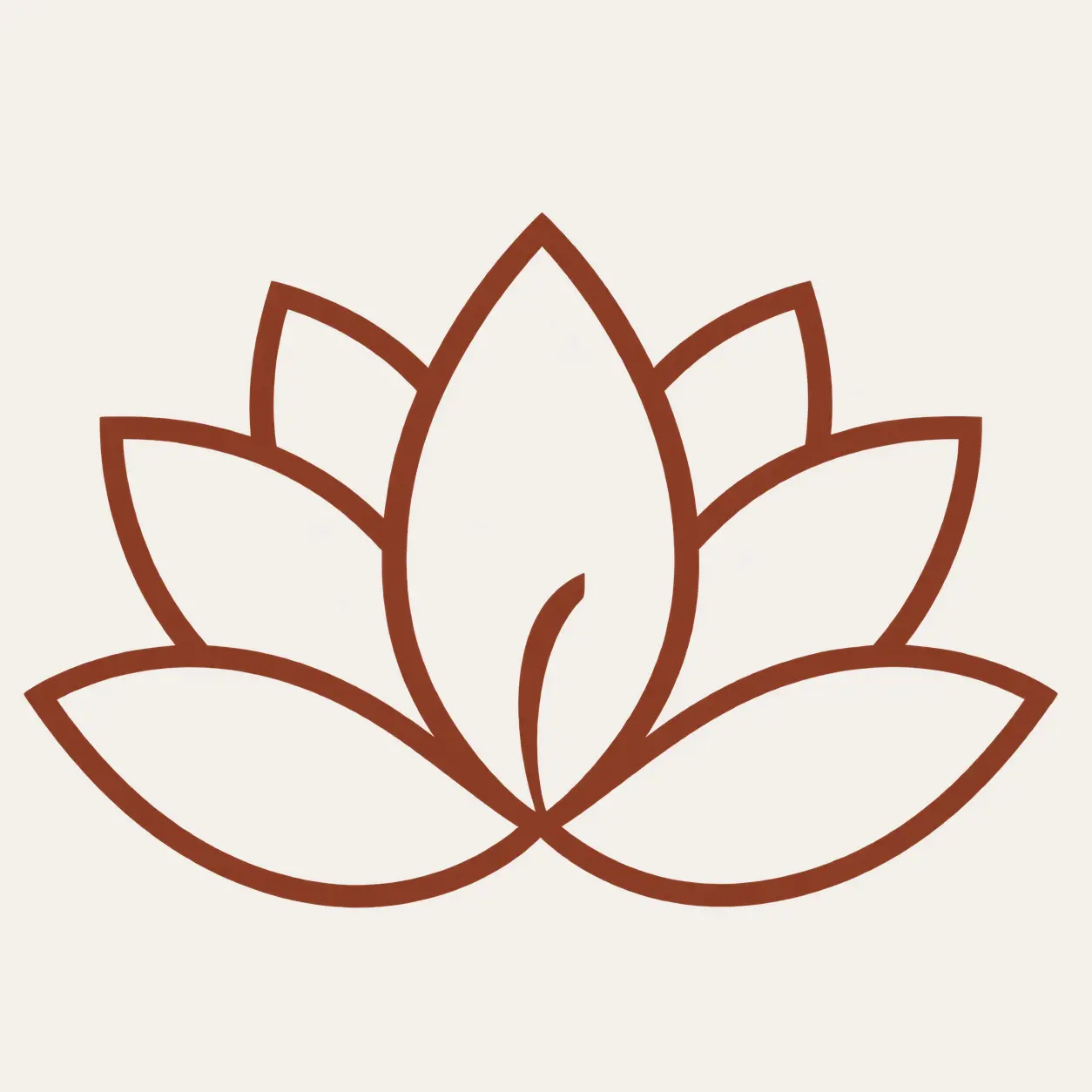 Lotus icon representing self-care and intentional living