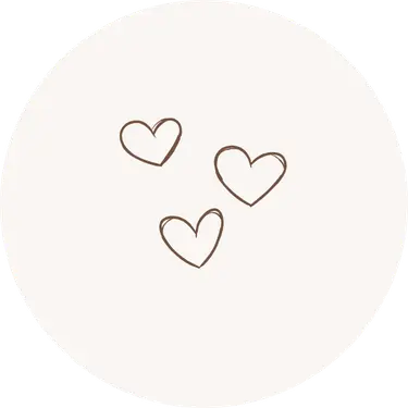 Heart icons representing everyday joy, kindness, and mindful lifestyle inspiration.