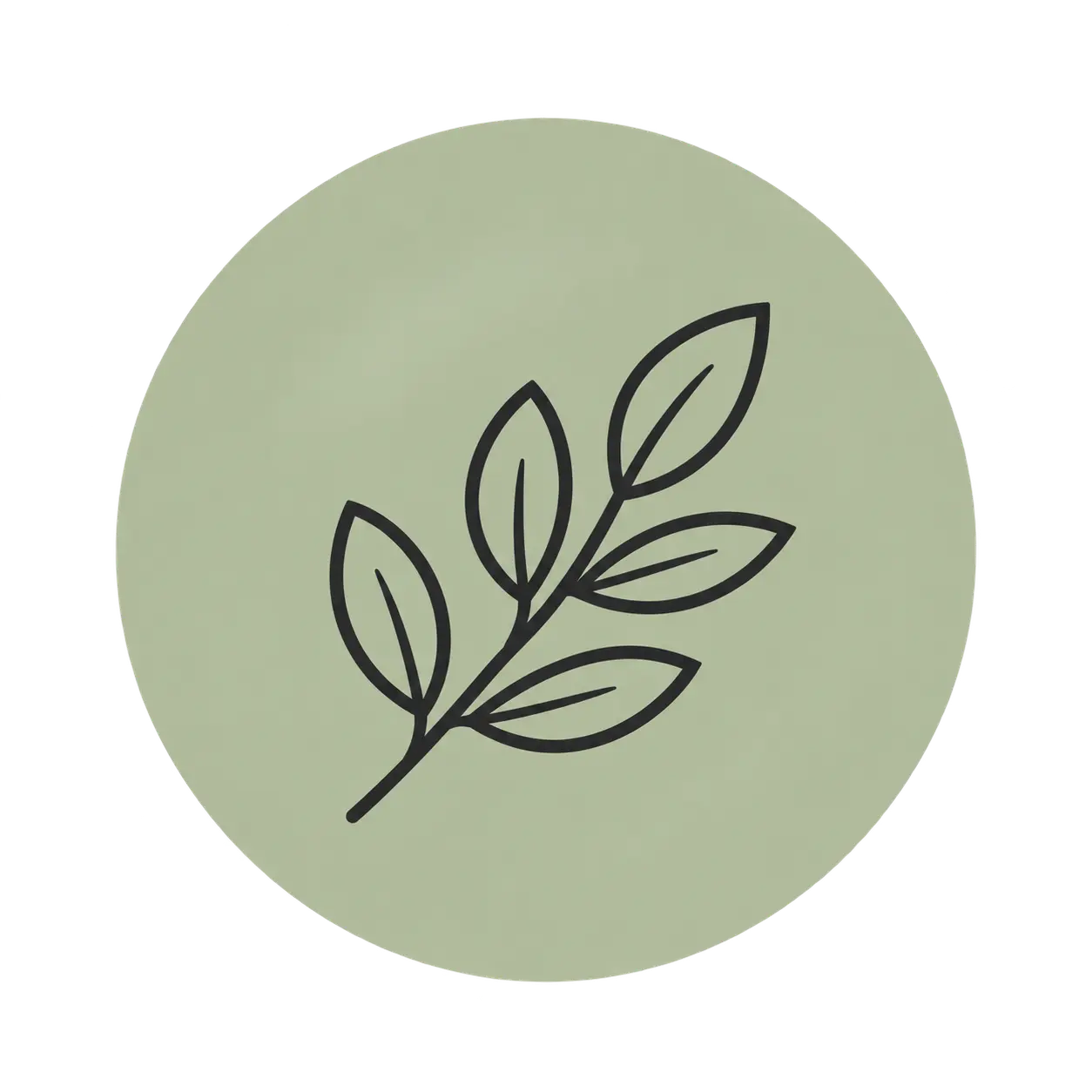 Botanical icon representing intentional living and mindful choices