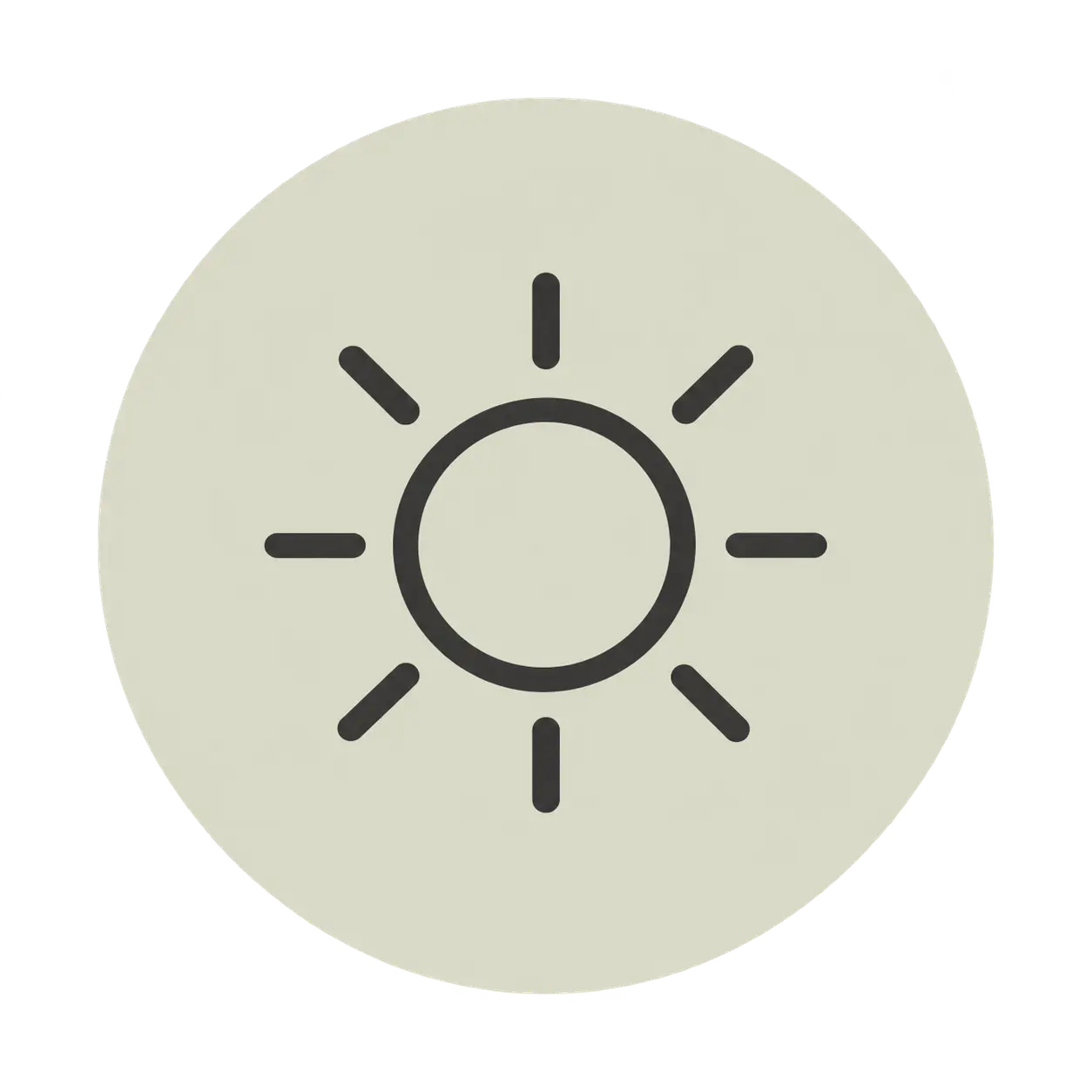 Sun icon representing joy in the little things and mindful living